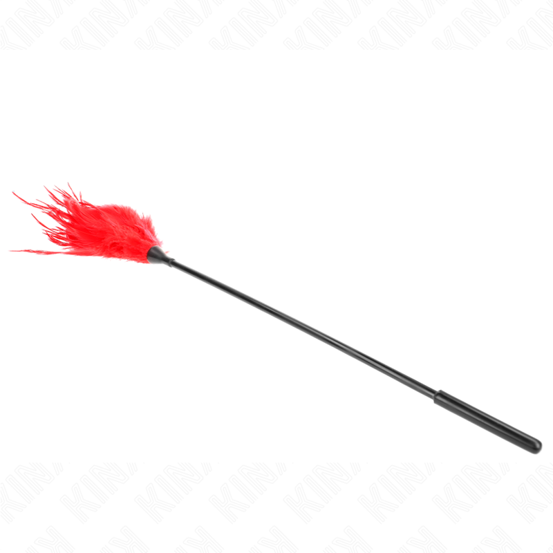 KINK - PLUSIEURS PLUMES DE CHATOUILLES ROUGES 45 CM - Image 2