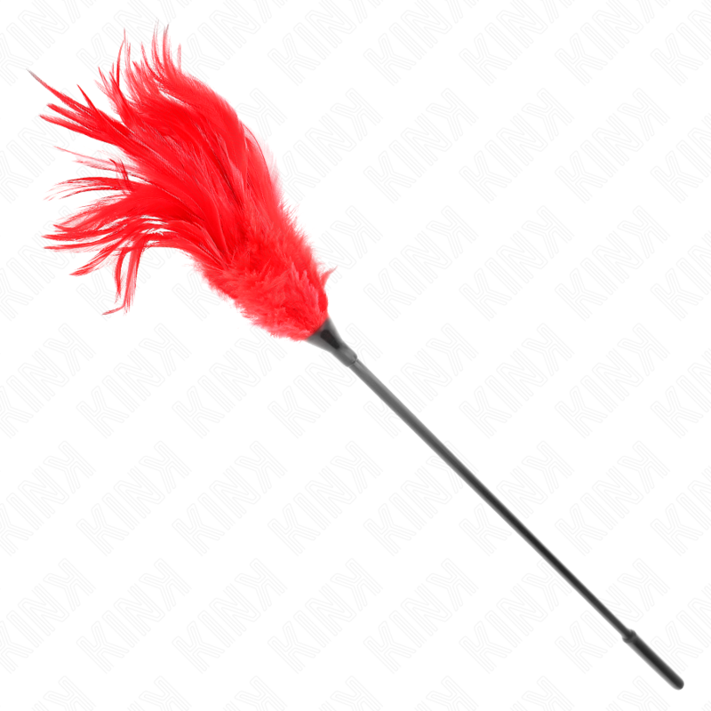 KINK - PLUSIEURS PLUMES DE CHATOUILLES ROUGES 45 CM - Image 3