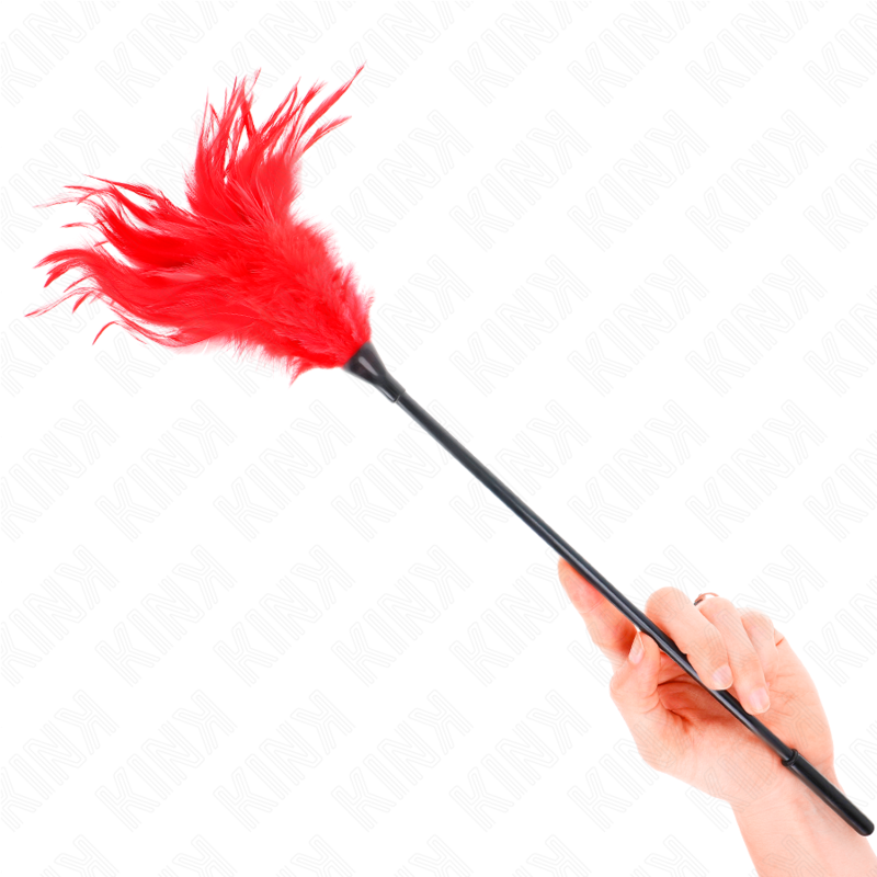 KINK - PLUSIEURS PLUMES DE CHATOUILLES ROUGES 45 CM - Image 4