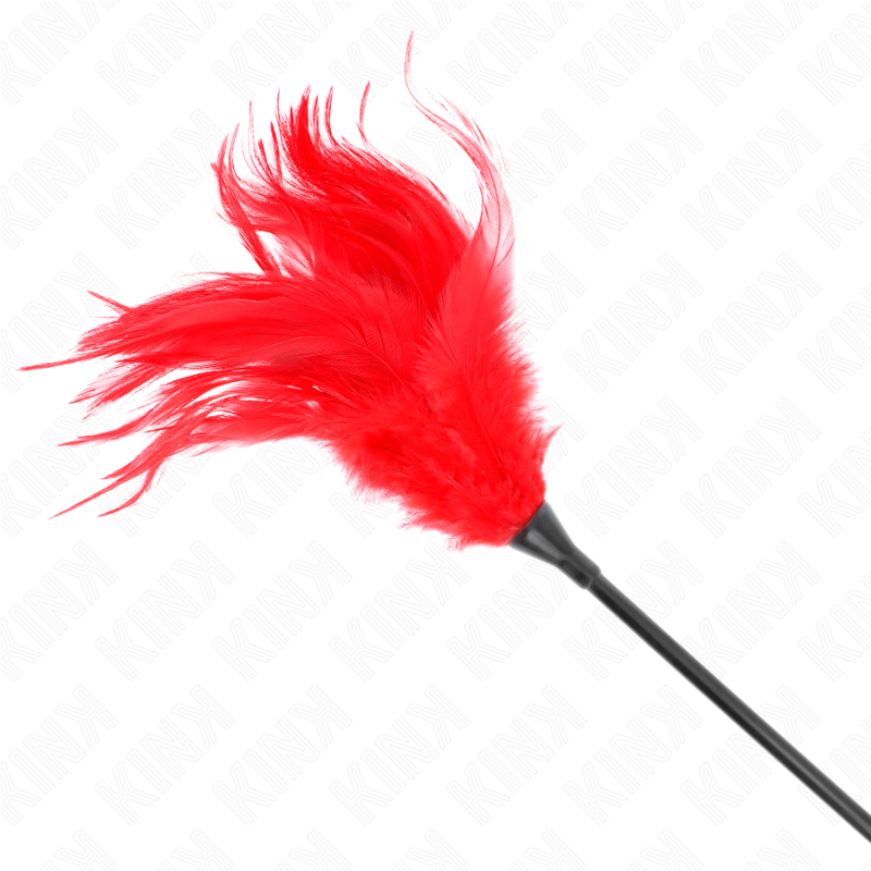 KINK - PLUSIEURS PLUMES DE CHATOUILLES ROUGES 45 CM - Image 5