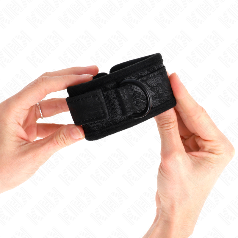Kink - Aanpassbare Neopreen Polsboeien Met Donker Kant Zwart 20-29 Cm X 5 Cm - Image 3