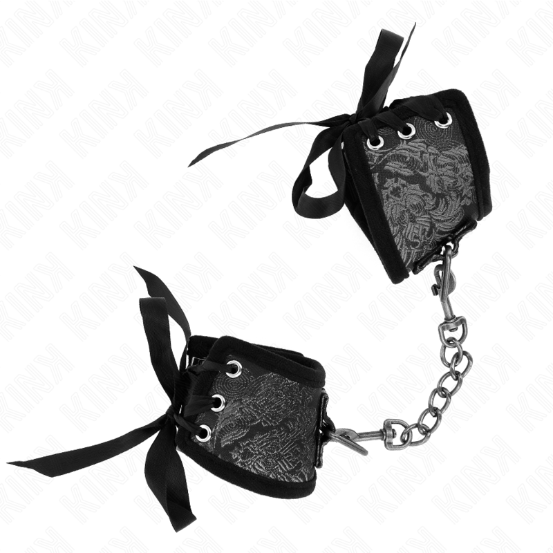 Kink - Retenues-Poignets Scandal Détails Dentelle Noire 24,5 Cm X 6,5 Cm - Image 2