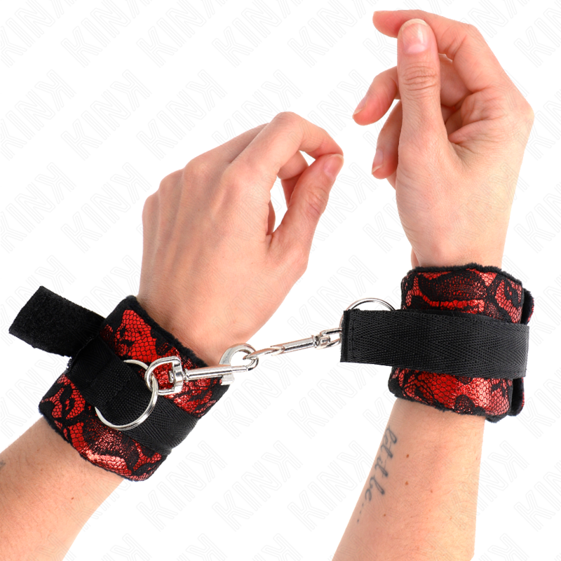 Kink - Retenues Poignets Scandal Rouge-Noir - Image 4