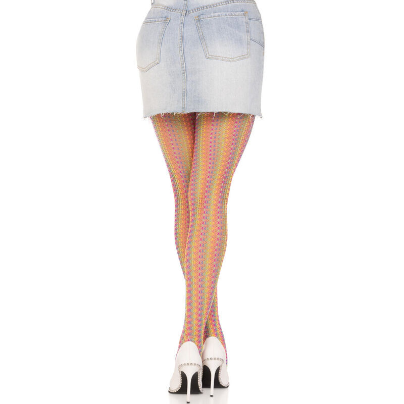 Leg Avenue - Bas Au Crochet Multicolore - Image 2