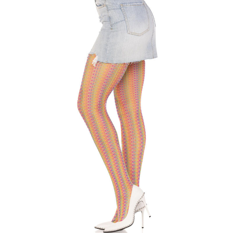 Leg Avenue - Bas Au Crochet Multicolore - Image 3