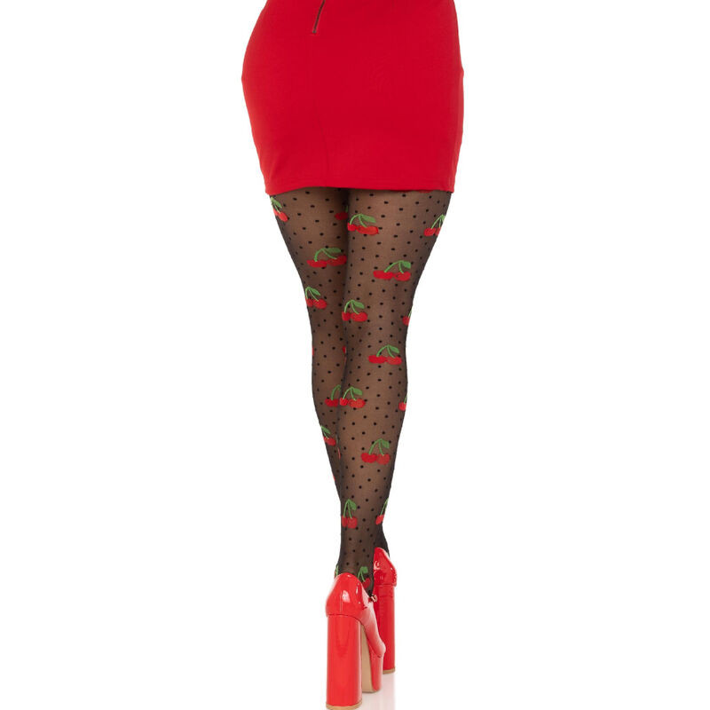 Leg Avenue - Bas Taupes Cerise Noire - Image 2