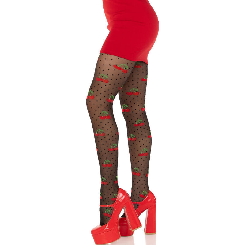 Leg Avenue - Bas Taupes Cerise Noire - Image 3