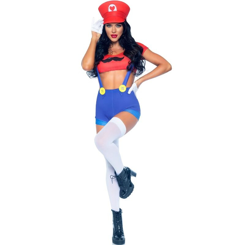 Leg Avenue - Costume Sexy Mario Bros Rouge/Bleu S - Image 2