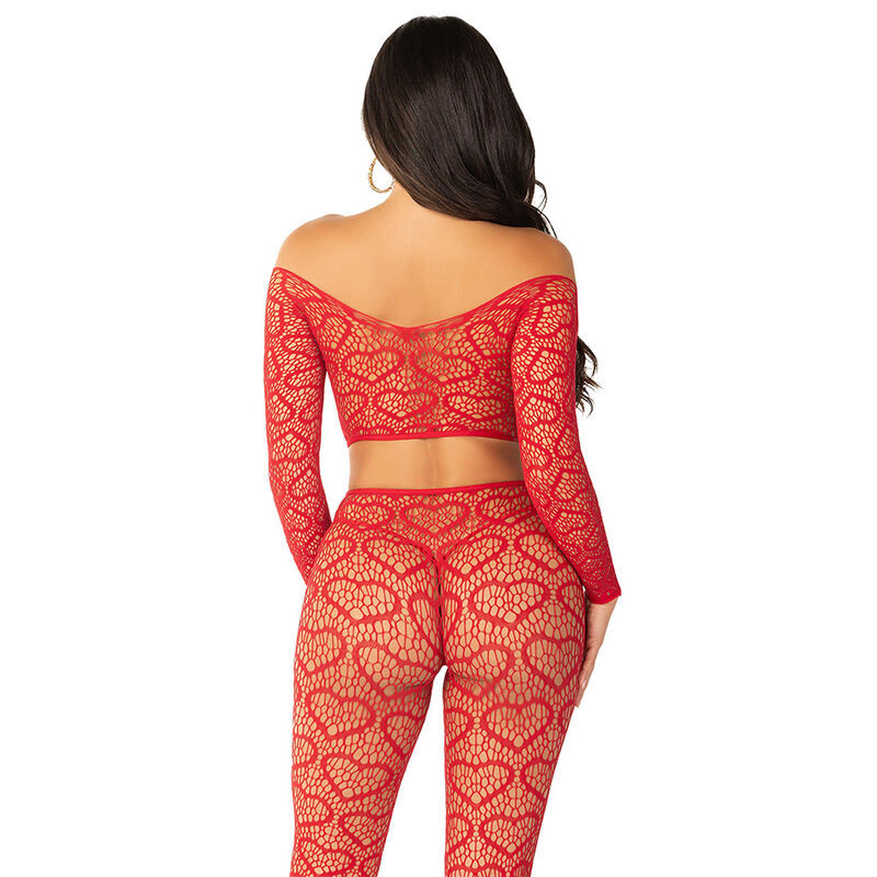 Leg Avenue - Crop Top + Bas Rouge Taille Unique - Image 5