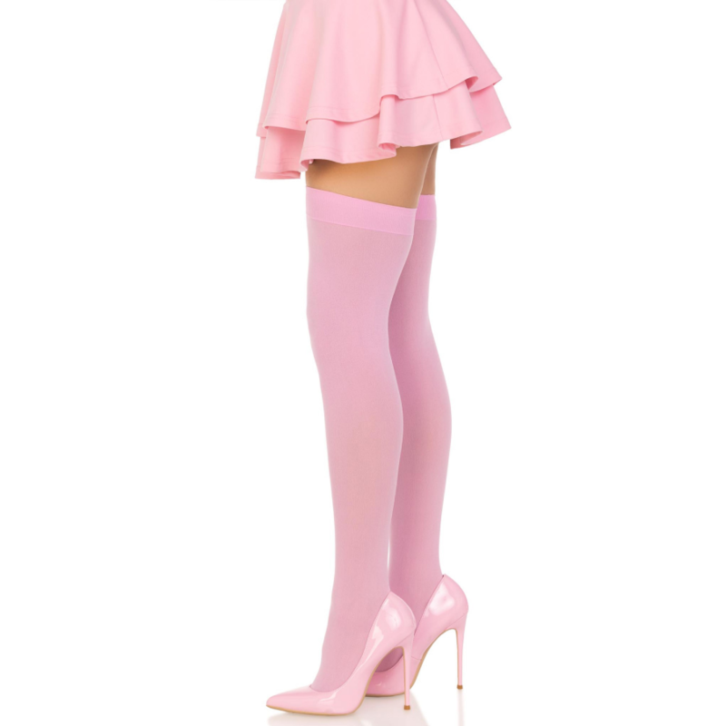 Leg Avenue - Cuisses Hautes En Nylon Rose - Image 3