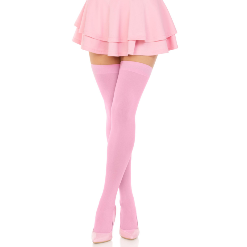 Leg Avenue - Cuisses Hautes En Nylon Rose - Image 4
