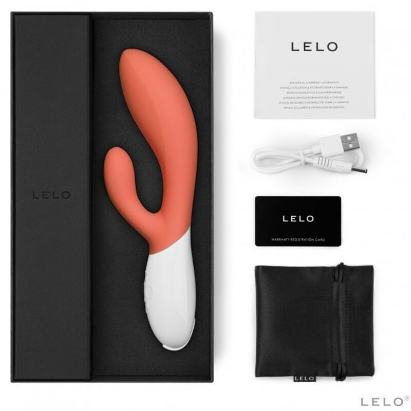 LELO - INA 3 LUXURY CORAL RABBIT VIBRATOR - Image 2