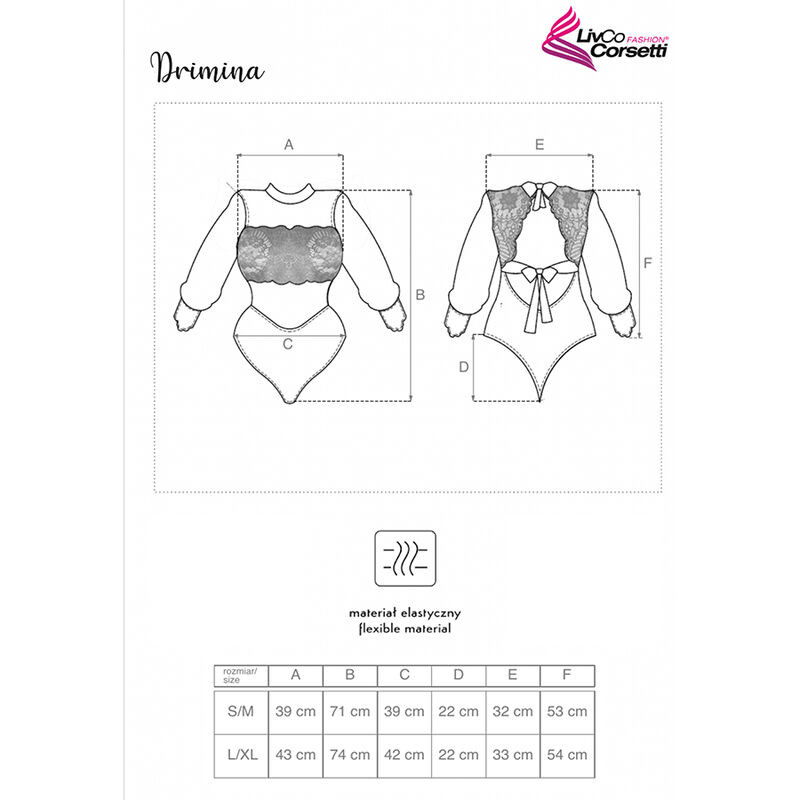 Livco Corsetti Fashion - Body Drimina Lc90690 Bleu Marine S/M - Image 4