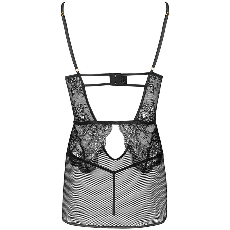 Livco Corsetti Fashion - Chemise + Culotte Baririn Lc 90633 Noir - Image 4