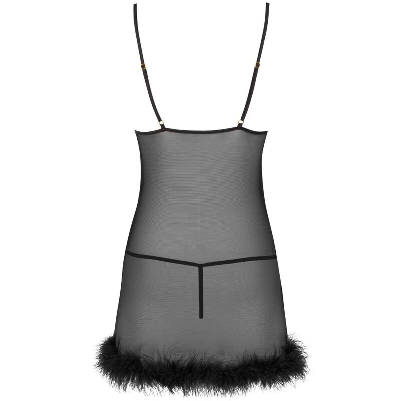 Livco Corsetti Fashion - Ensemble Zerunam Babydoll + String Noir - Image 9