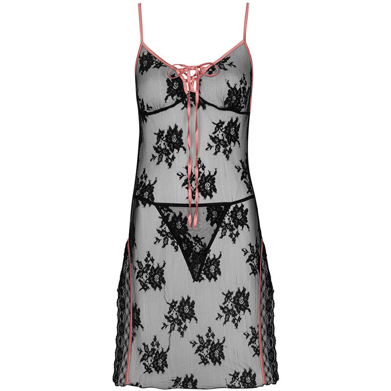 Livco Corsetti Fashion - Karonin Lc 90628 Chemise + Culotte Noir - Image 2