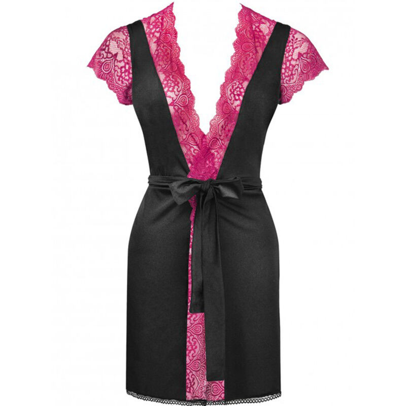 Livco Corsetti Fashion - Robe De Chambre + Culotte Kumiko Lc 90428 Noir S/M - Image 3