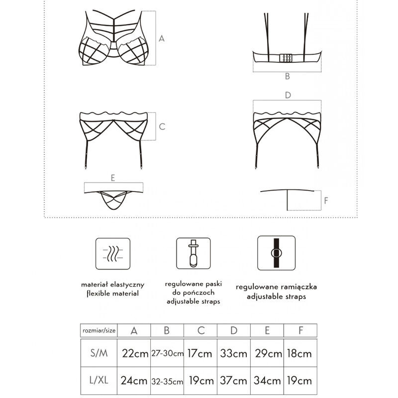 Livco Corsetti Fashion - Soledad Lc 20217 Bra + Panty + Garter Belt - Image 8