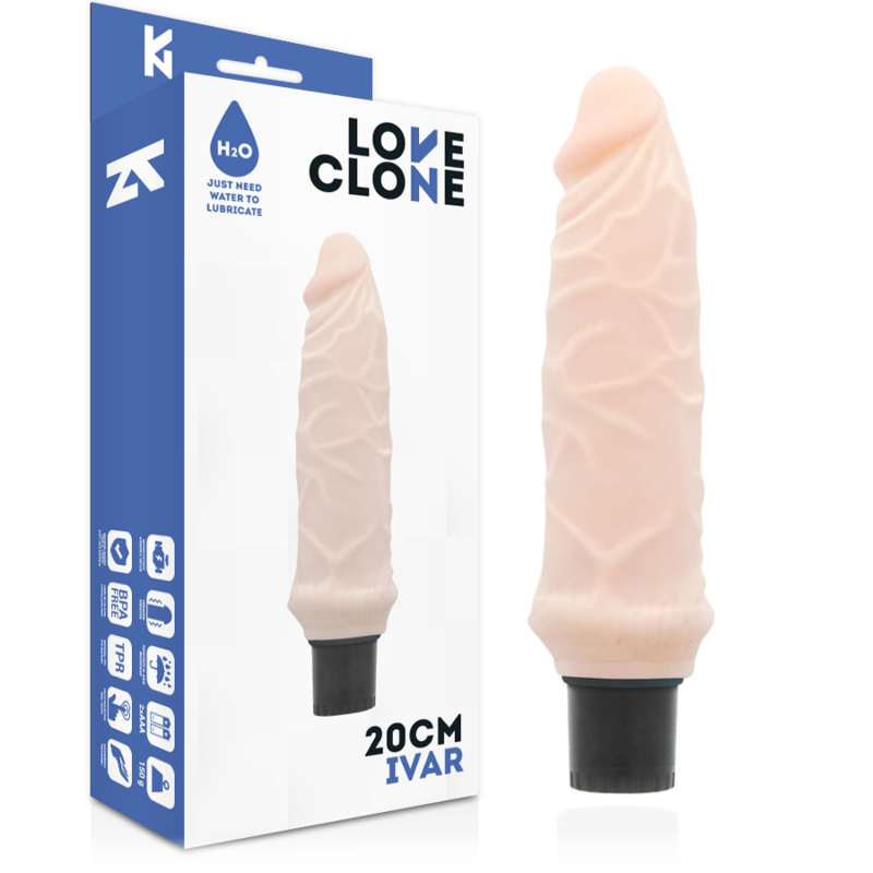 LOVECLONE - AUTOLUBRIFICERENDE VIBRATOR IVAR 20 CM -O- 3.7 CM - Image 2