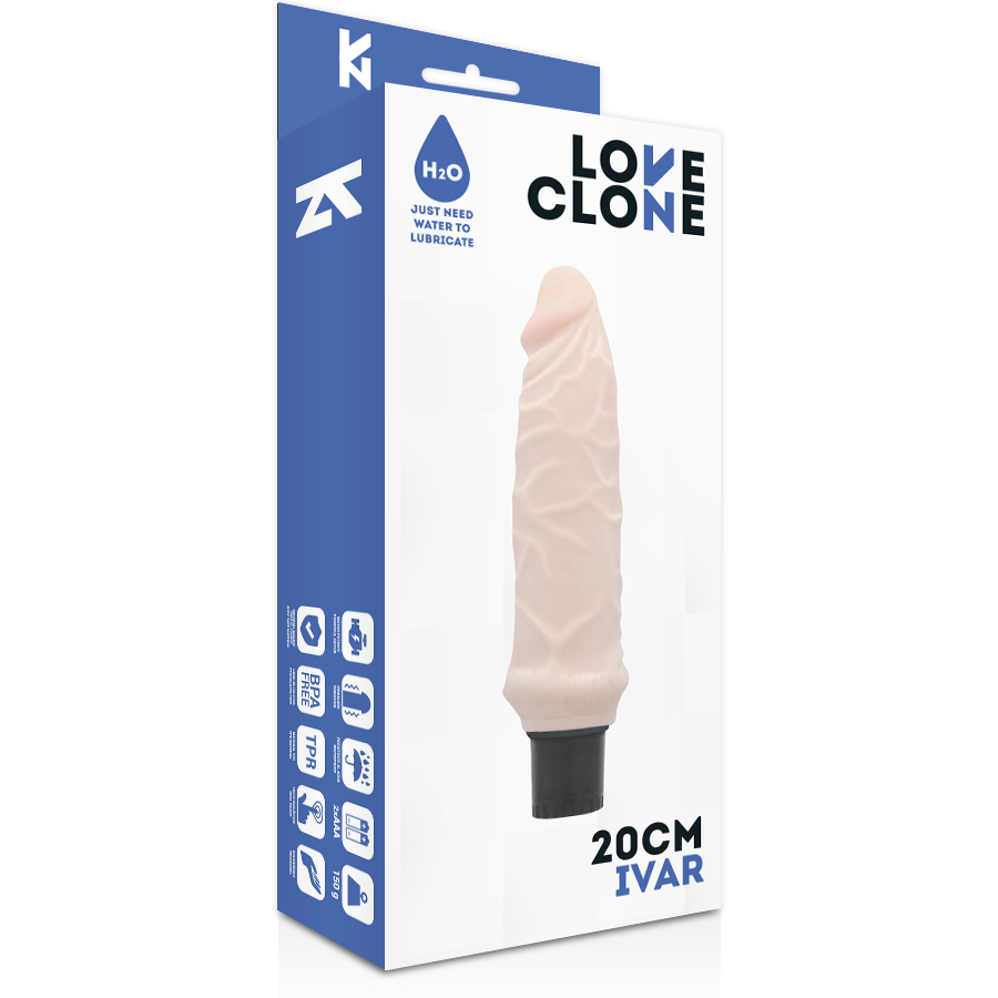 LOVECLONE - AUTOLUBRIFICERENDE VIBRATOR IVAR 20 CM -O- 3.7 CM - Image 5
