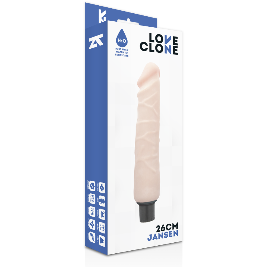 Loveclone - Autolubrificerende Vibrator Jansen 26 Cm -O- 4.2 Cm - Image 5