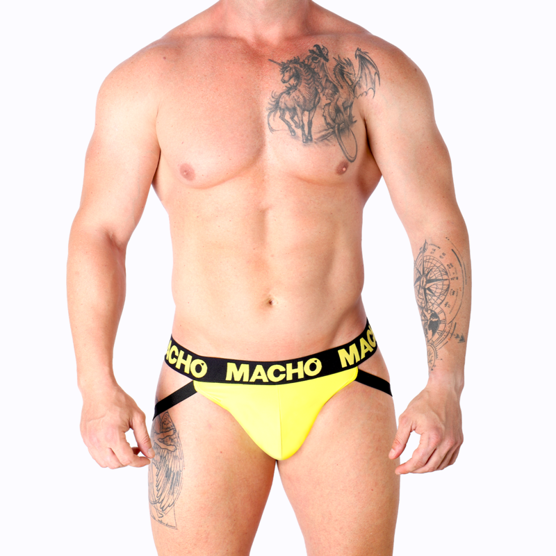 Macho - Mx25A Jock Lycra Jaune L - Image 2