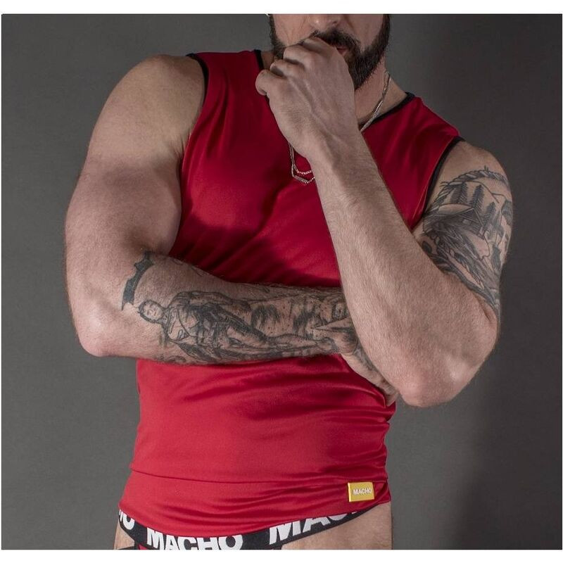 Macho - T-Shirt Rouge S/M - Image 2
