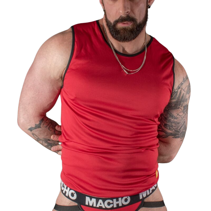 Macho - T-Shirt Rouge S/M - Image 3