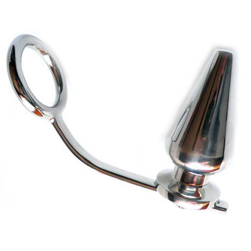 Metal Hard - Steel Ring With Anal Plug 45 X 50Mm - Image 3