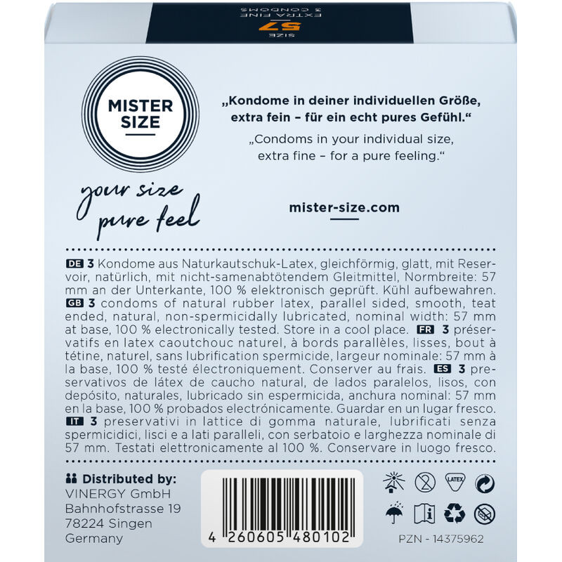 MISTER SIZE - CONDOM SIZE L 57 MM (3 UNITS) - Image 3