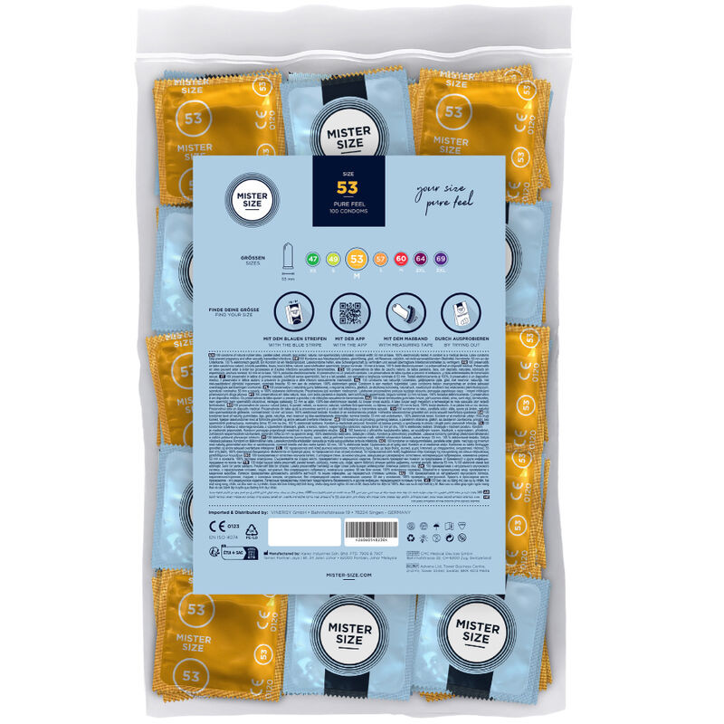 MISTER SIZE - CONDOM SIZE M 53 MM (100 UNITS) - Image 2