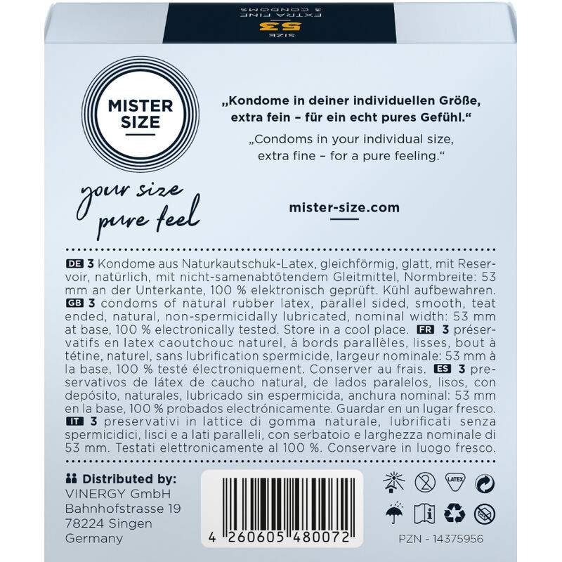 MISTER SIZE - CONDOM SIZE M 53 MM (3 UNITS) - Image 3