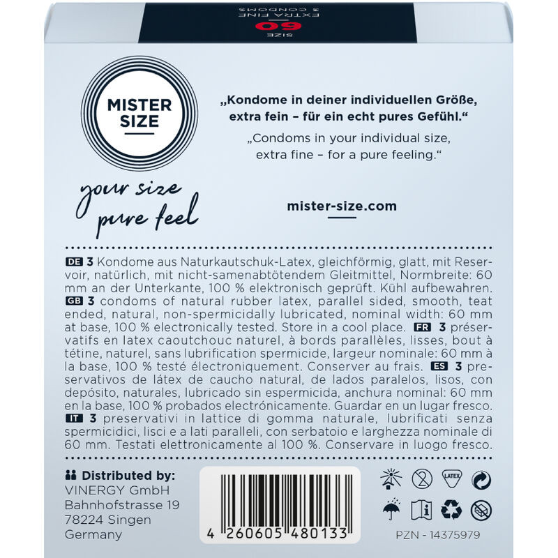 MISTER SIZE - CONDOM SIZE XL 60 MM (3 UNITS) - Image 3