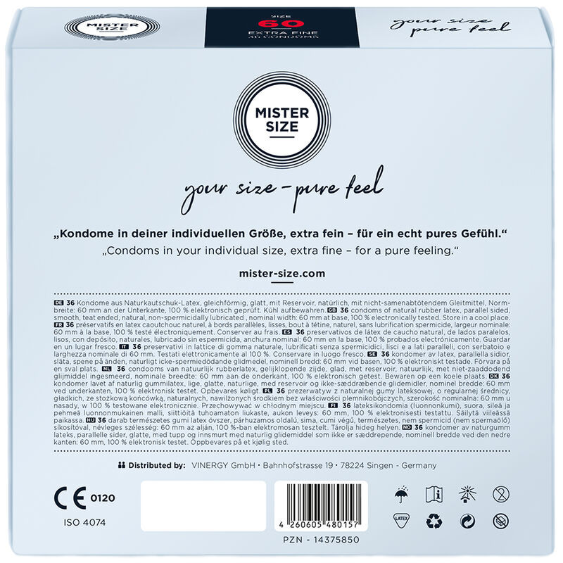 Mister Size - Condom Size Xl 60 Mm (36 Units) - Image 3