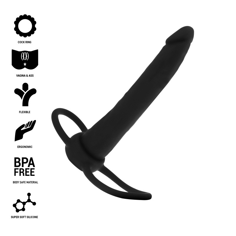 MYTHOLOGY - COBI ONYX ANAL DILDO WITH COCK AND TESTICLE RING 13 SILICONE CM - Image 2