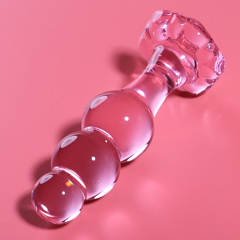 NEBULA SERIES BY IBIZA - MODEL 1 ANAL PLUG BOROSILICATE GLASS PINK 10.5 CM -O- 3 CM - Image 2