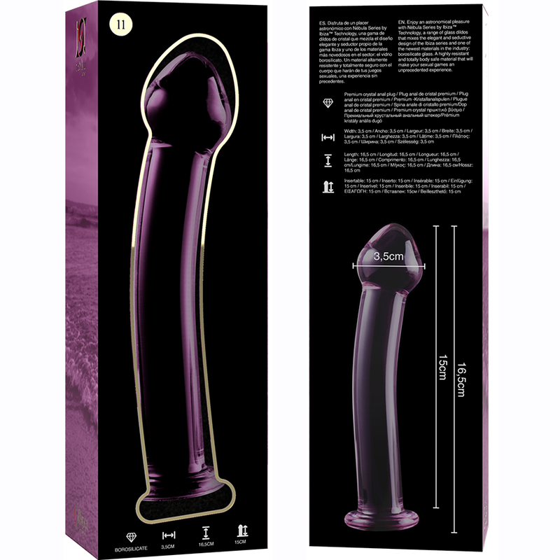 Nebula Series By Ibiza - Modèle 11 Gode En Verre Borosilicate Clair 16 Cm -O- 3 Cm - Image 9