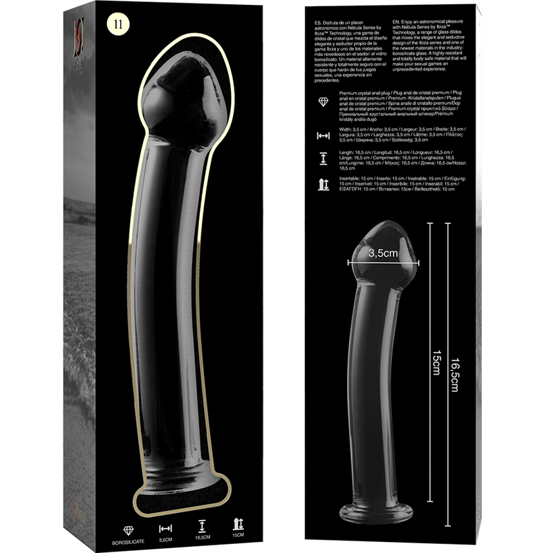 Nebula Series By Ibiza - Modèle 11 Gode En Verre Borosilicate Clair 16 Cm -O- 3 Cm - Image 4