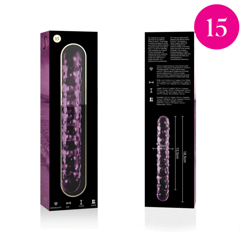 Nebula Series By Ibiza - Modèle 15 Gode En Verre Borosilicate Clair 18.5 Cm -O- 3 Cm - Image 5