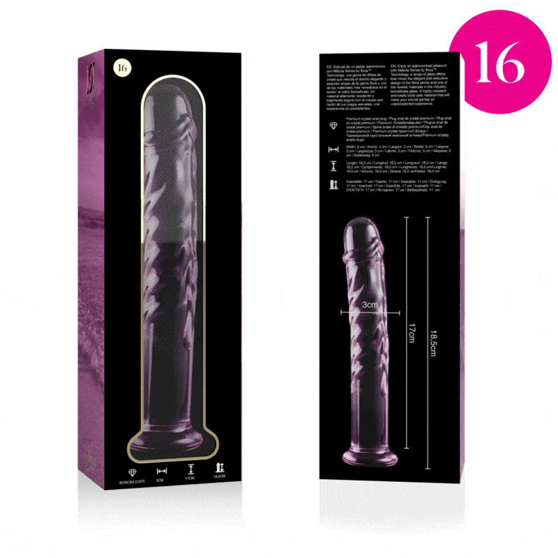 Nebula Series By Ibiza - Modèle 16 Gode En Verre Borosilicate Clair 18.5 Cm -O- 3 Cm - Image 5