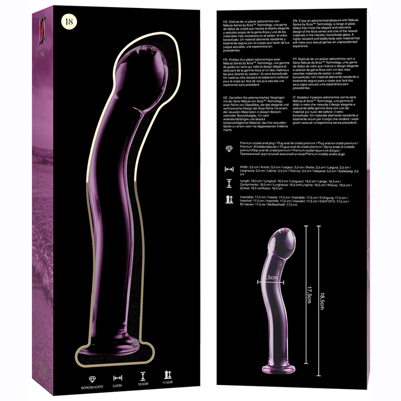 Nebula Series By Ibiza - Modèle 18 Gode En Verre Borosilicate Clair 18.5 Cm -O- 3.5 Cm - Image 9