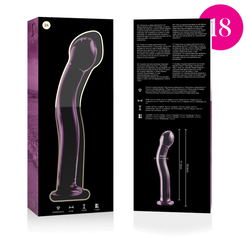 Nebula Series By Ibiza - Modèle 18 Gode En Verre Borosilicate Clair 18.5 Cm -O- 3.5 Cm - Image 5