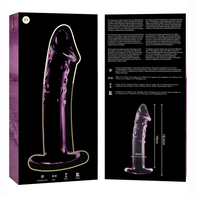 Nebula Series By Ibiza - Modèle 19 Gode En Verre Borosilicate Clair 18.5 Cm -O- 4 Cm - Image 9
