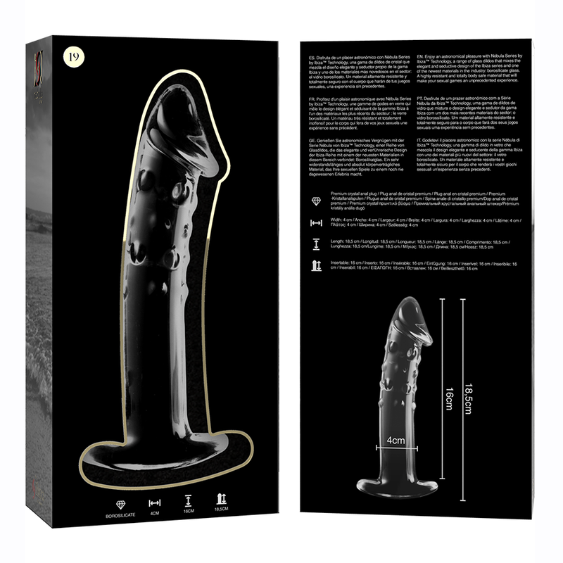 Nebula Series By Ibiza - Modèle 19 Gode En Verre Borosilicate Clair 18.5 Cm -O- 4 Cm - Image 4