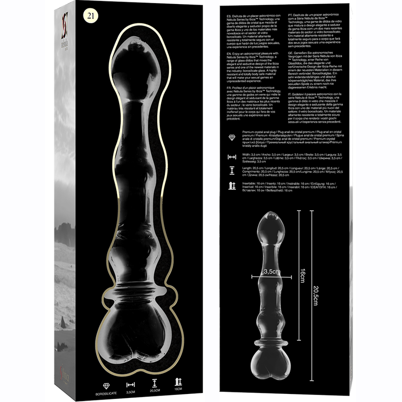 Nebula Series By Ibiza - Modèle 21 Gode En Verre Borosilicate Clair 20.5 Cm -O- 3.5 Cm - Image 4