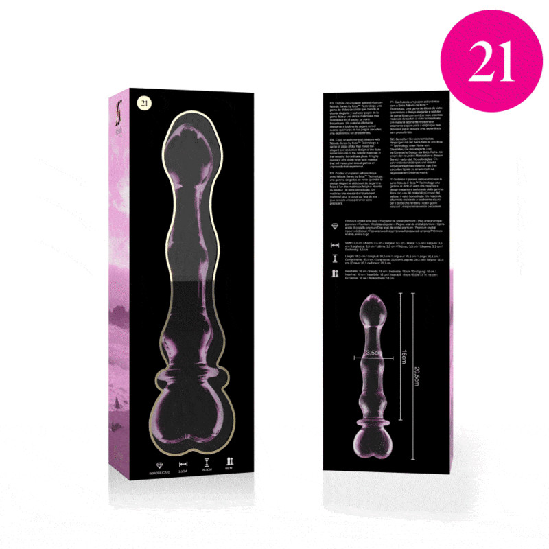 Nebula Series By Ibiza - Modèle 21 Gode En Verre Borosilicate Clair 20.5 Cm -O- 3.5 Cm - Image 5
