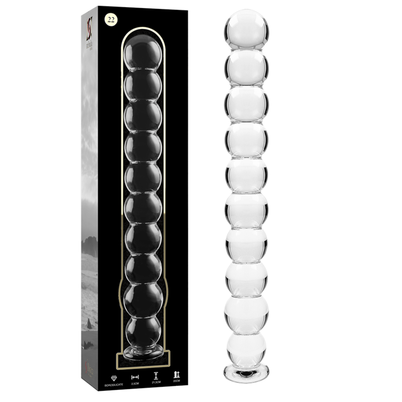 Nebula Series By Ibiza - Modèle 22 Gode En Verre Borosilicate Clair 21.5 Cm -O- 2.5 Cm - Image 2