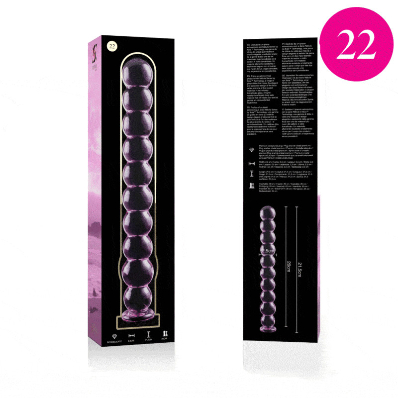 Nebula Series By Ibiza - Modèle 22 Gode En Verre Borosilicate Clair 21.5 Cm -O- 2.5 Cm - Image 5