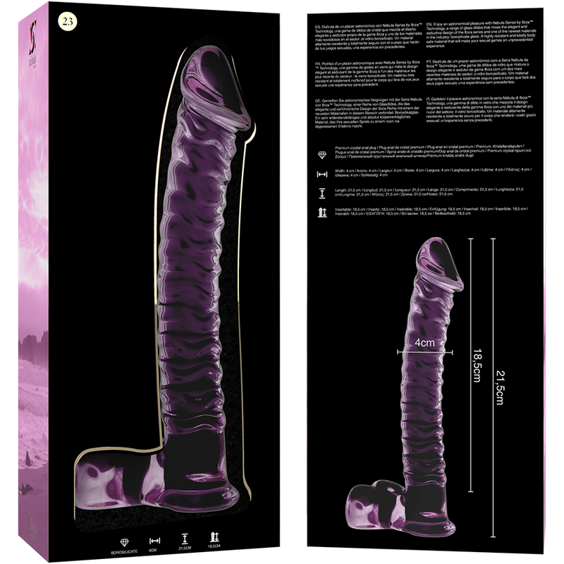 Nebula Series By Ibiza - Modèle 23 Gode En Verre Borosilicate Clair 21.5 Cm -O- 4 Cm - Image 9
