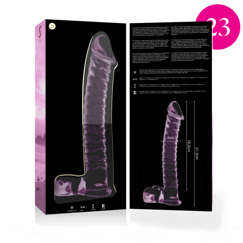 Nebula Series By Ibiza - Modèle 23 Gode En Verre Borosilicate Clair 21.5 Cm -O- 4 Cm - Image 5